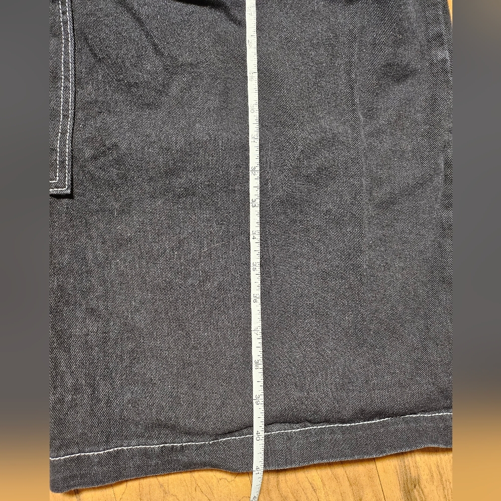 Black Cargo Pants with White Stitching - Picture 11 of 14